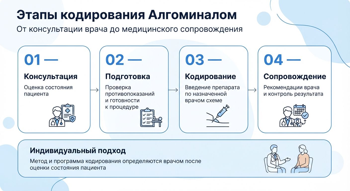 Кодирование препаратом «Алгоминал» в Темрюке инфографика